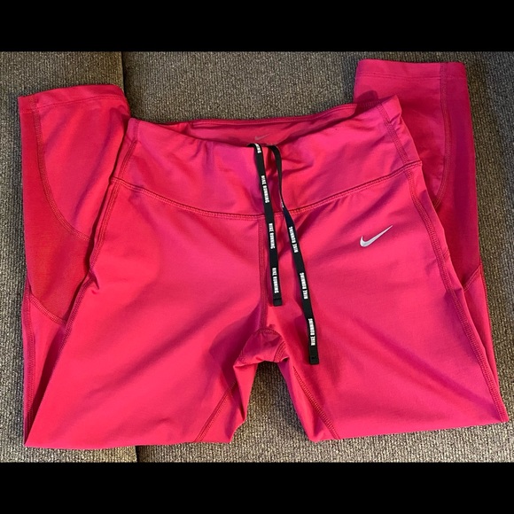 Nike Dri-Fit Women’s Running Leggings, Size S Dark Pink
